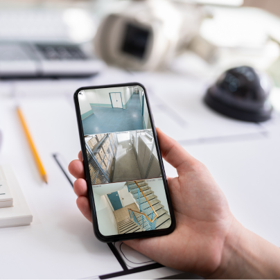 Dover security camera feed on cell phone